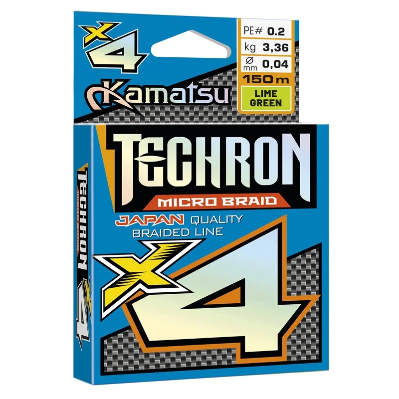 Wyprzedaż Plecionka Techron Micro Braid X4 Lime Green 0,04/150m PE 0,2