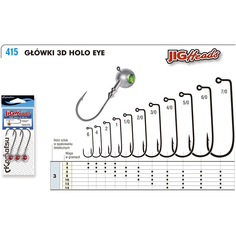Tylko do końca tygodnia Główka Jigowa 3D Holo Eye Red 7/0 10g