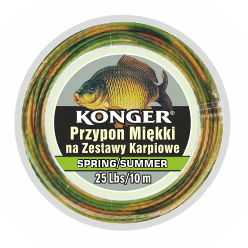 Wybór klientów Plecionka Przyponowa Miękka Spring & Summer na Zestawy Karpiowe 35lbs 10m