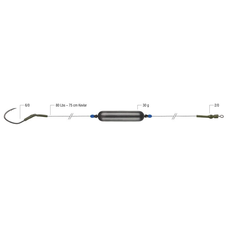 Zestaw Sumowy z Pływakiem Bait Animator 30g Hak 6/0 75cm/80lbs Dread Cat Tylko do końca tygodnia