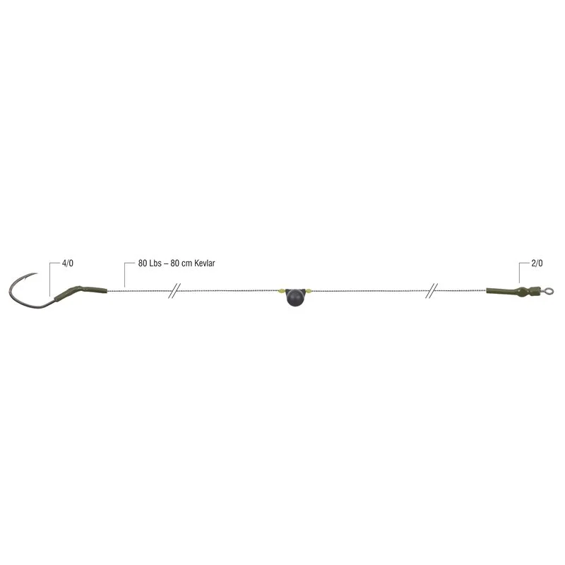Wybór klientów Zestaw Sumowy z Grzechotką Rattlesnake Hak 4/0 80cm/80lbs Dread Cat