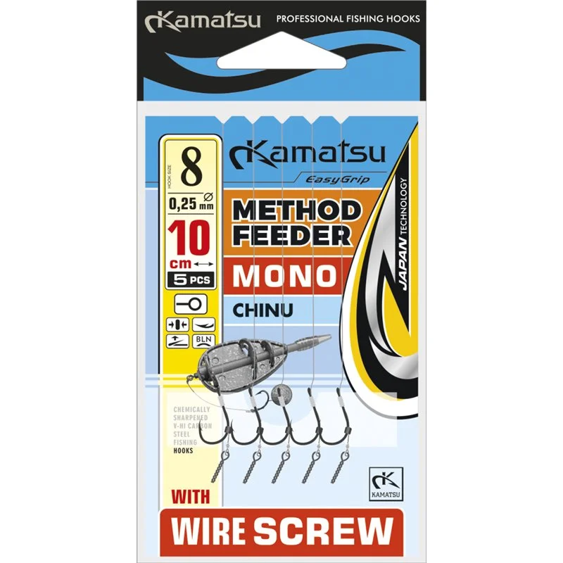 Przypony Kamatsu Method Feeder Mono Chinu 10 Wire Screw Rabat