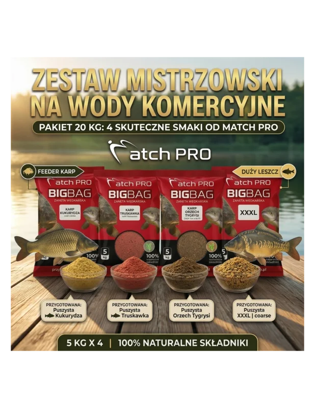 Szybka wysyłka Zestaw Zanęt Matchpro BIG BAG 20kg - KOMERCJA