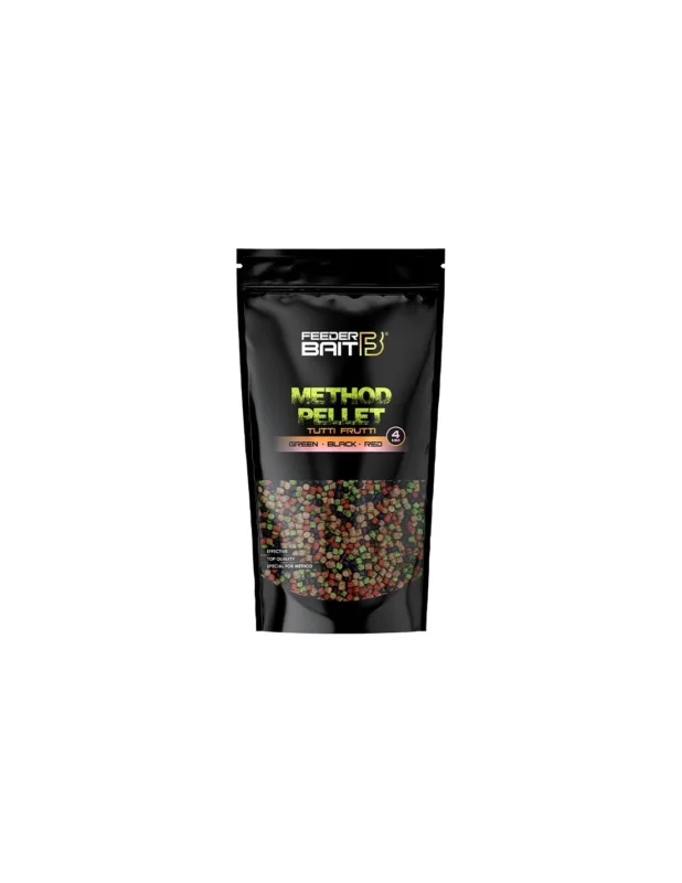 Wysoka jakość Feeder Bait Pellet 4mm - Tutti Frutti - Green & Black & Red