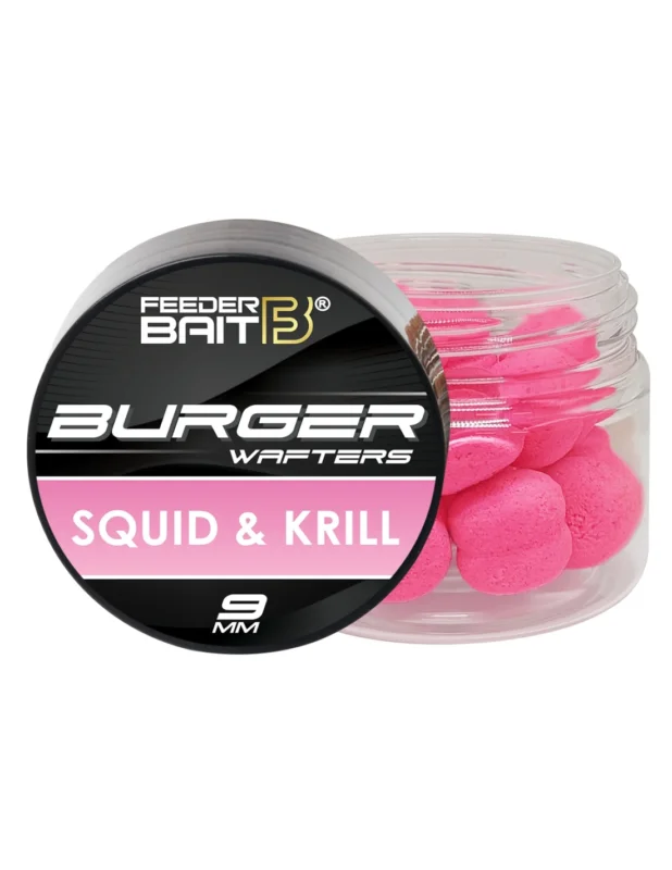 Nowy Przynęta Feeder Bait Burger Wafters 9mm - Squid & Krill