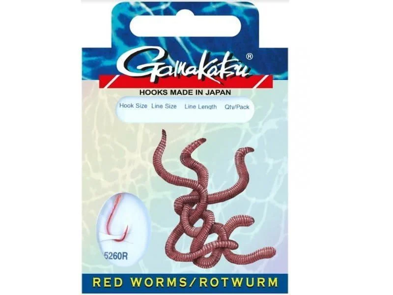 Taniej Gamakatsu Haczyki RED WORM LS-5260 #10 0,18mm 10szt.