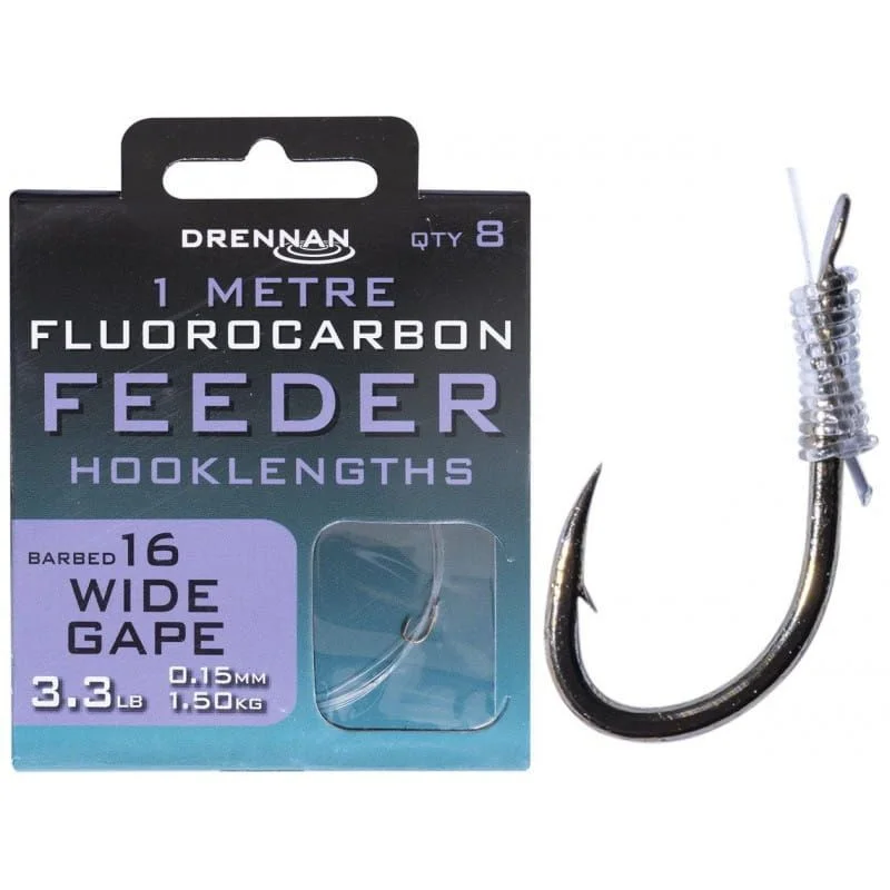 Przypony Drennan Fluorocarbon Feeder Wide Gape - roz.16 / 1m Nowość