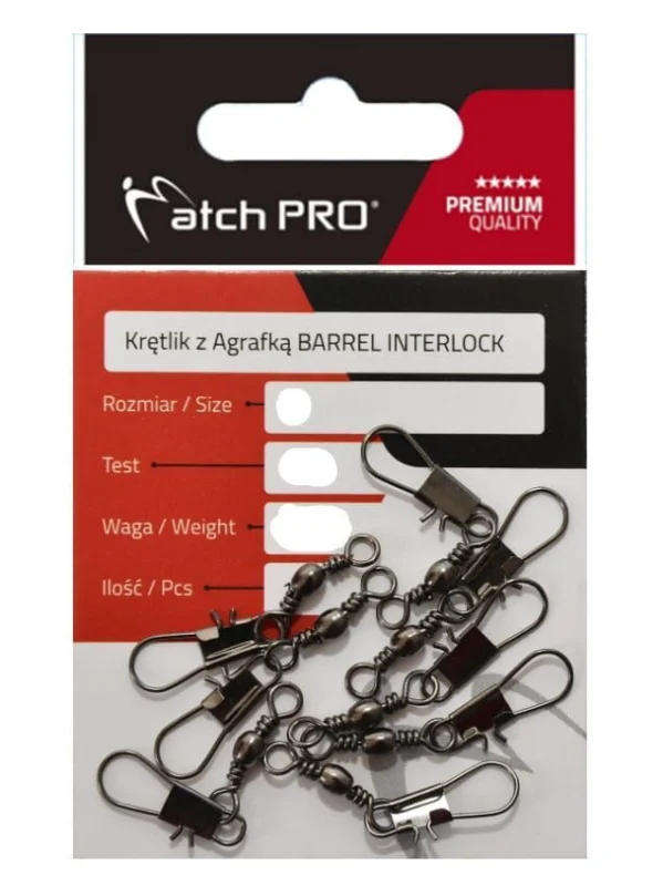 Cena promocyjna Krętlik z Agrafką MatchPro Barrel Interlock - roz.12