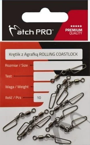 Wysoka jakość Krętlik z Agrafką MatchPro Rolling Coastlock - roz.12