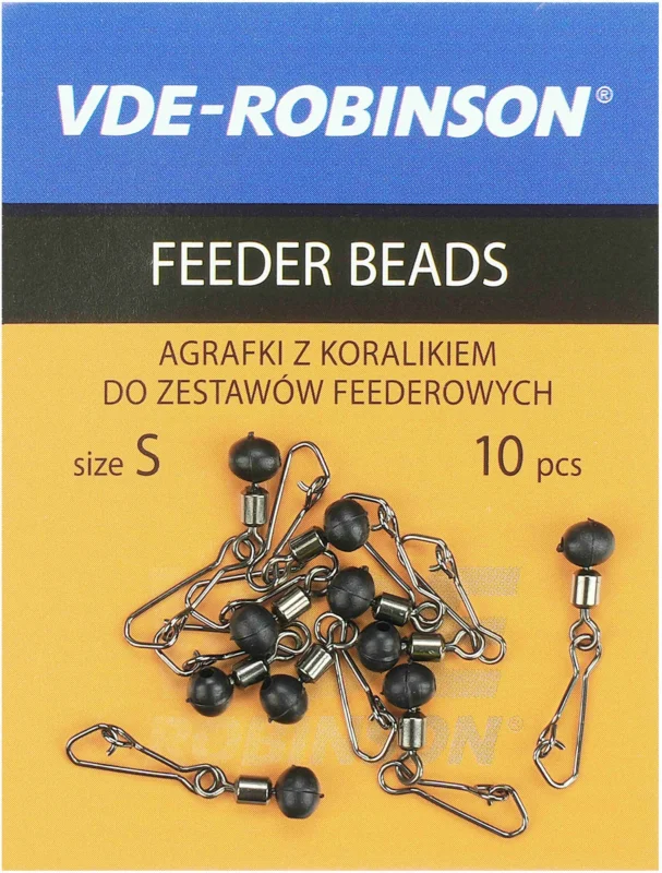 Bezpieczne zakupy Agrafka Robinson Agrafki z koralikiem do zestwów feederowych VDE-Robinson rozm. S, S