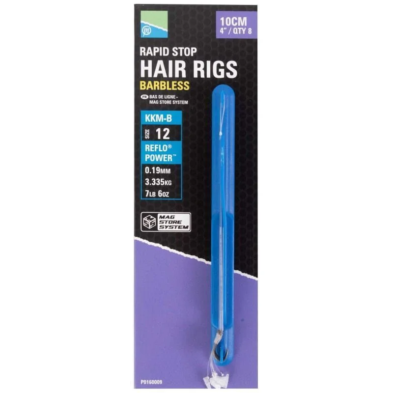 Przypony Preston KKM-B Mag Store Hair Rigs - 4" / RAPID STOP / roz.12 Szybka dostawa