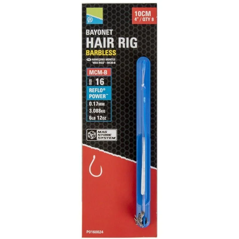Przypony Preston MCM-B Mag Store Hair Rigs - 4" / BAYONET / roz.16 Dostępne od ręki