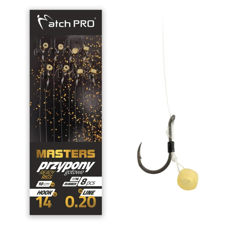 Przypony MatchPro MF Masters Ruber M16 #14 / 0,20mm - 8szt. Ostatnia szansa