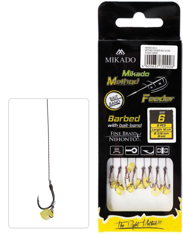 Przypony Mikado Method Feeder Chinu / Plecionka / Gumka - roz. 4 Najlepsza cena