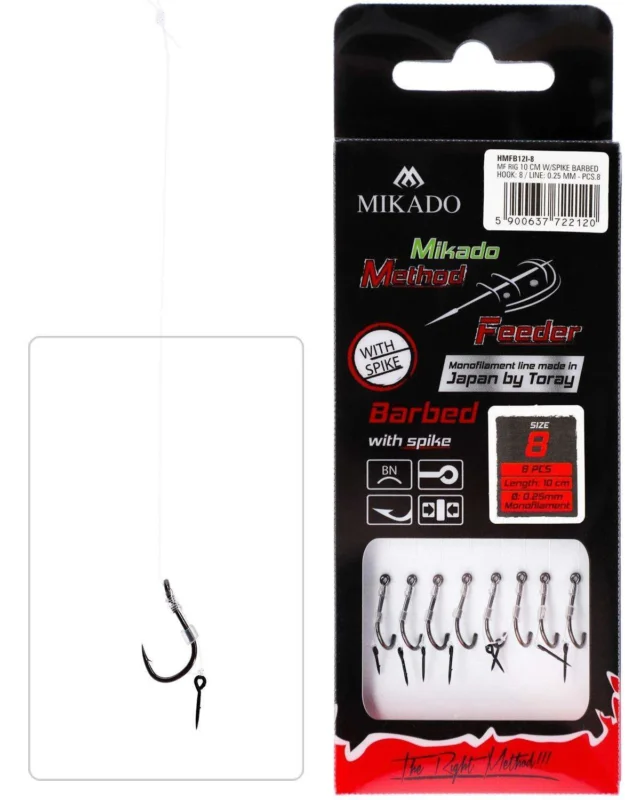 Przypony Mikado Method Feeder Chinu / Żyłka / Igła - roz. 8 Nie przegap