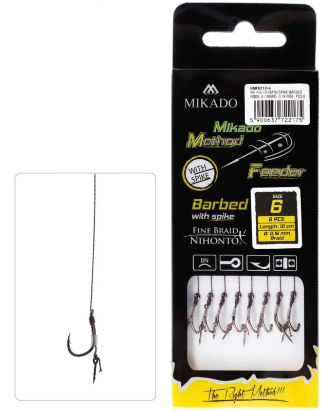 Ograniczona ilość Przypony Mikado Method Feeder Chinu / Plecionka / Igła - roz. 12