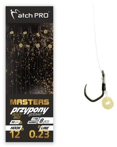 Kup teraz Przypon Match Pro MF Masters Rubber M19B Nr 8 0,23mm 8szt.