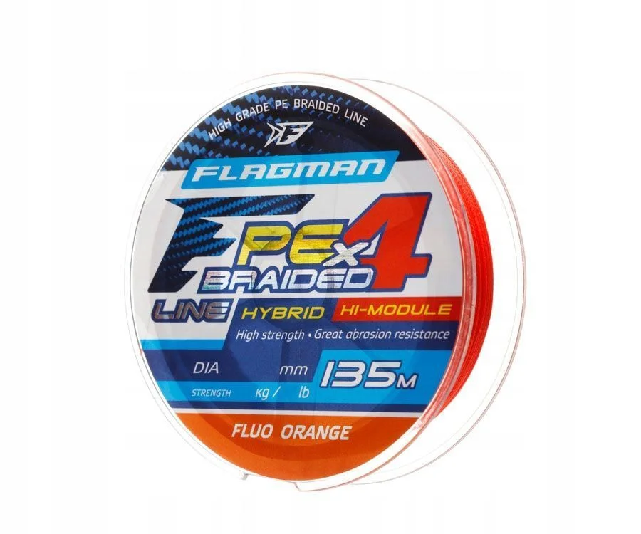 Plecionka Flagman Hybrid F4 Fluo Orange 0.10mm / 135m Darmowy zwrot