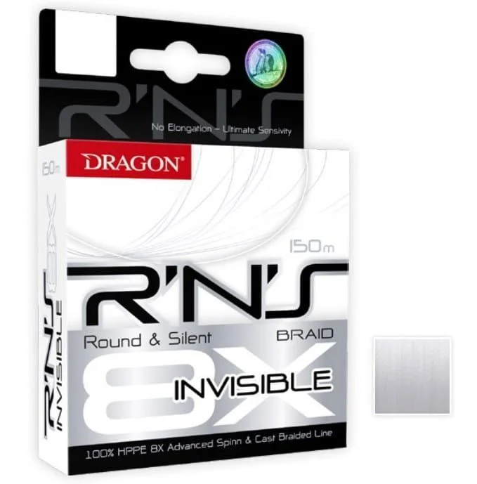 Plecionka DRAGON R'N'S 8X INVISIBLE 0.25 MM/22.90 KG PRZEŹROCZYSTA 150 M Kup teraz
