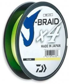 Plecionka Daiwa J-Braid X4E 0.19mm-135m yellow Dostępne od ręki