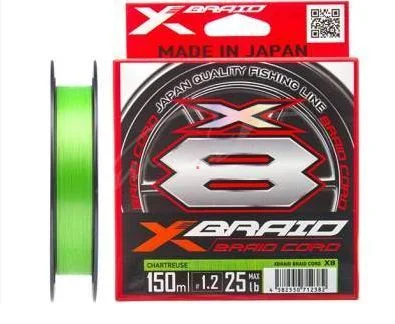 Szybka wysyłka Plecionka YGK X-Braid Chartreuse Cord X8 150m 0.128mm 6.3kg