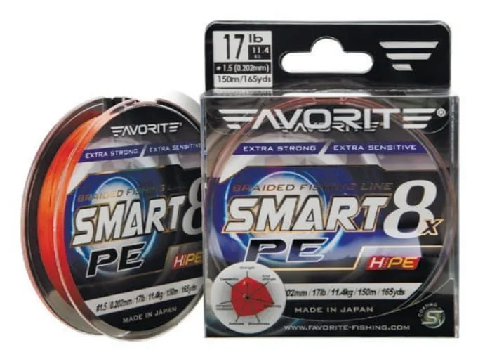 Plecionka Favorite Smart PE 8x 150m - #2.5/0.265mm/16.4kg - RO Oferta limitowana