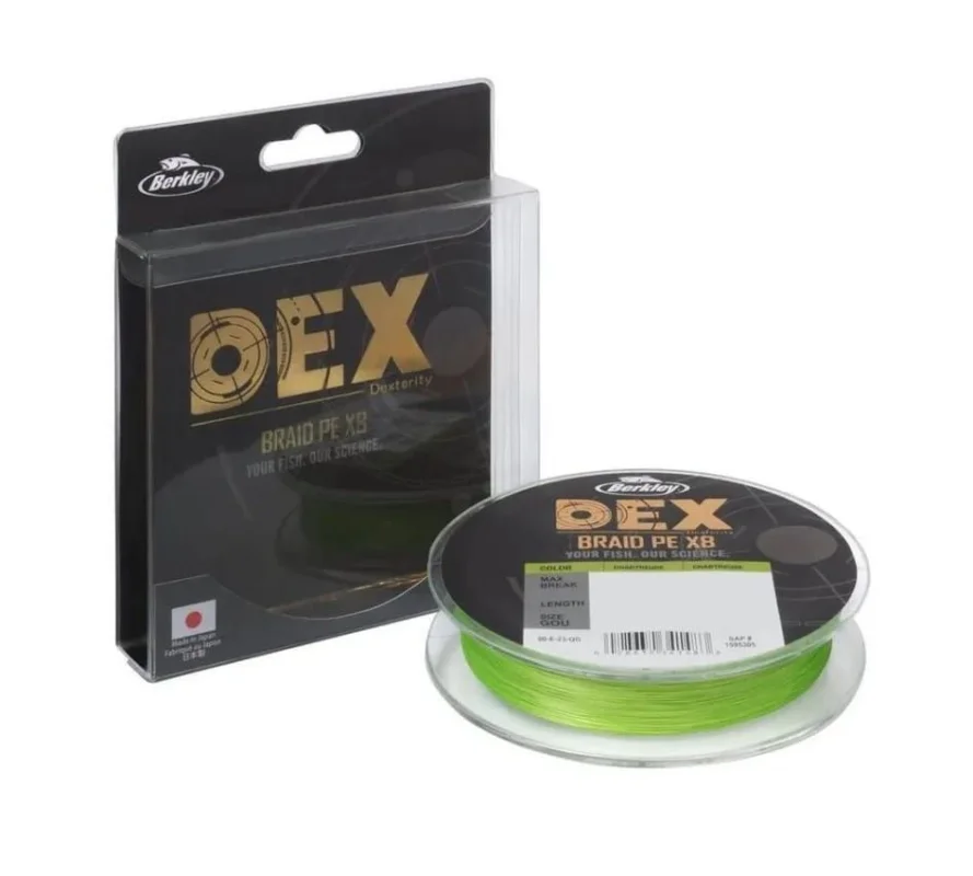 Plecionka Berkley DEX Braid X8 PE 0.04mm / 150m Chartreuse Ostatnie sztuki
