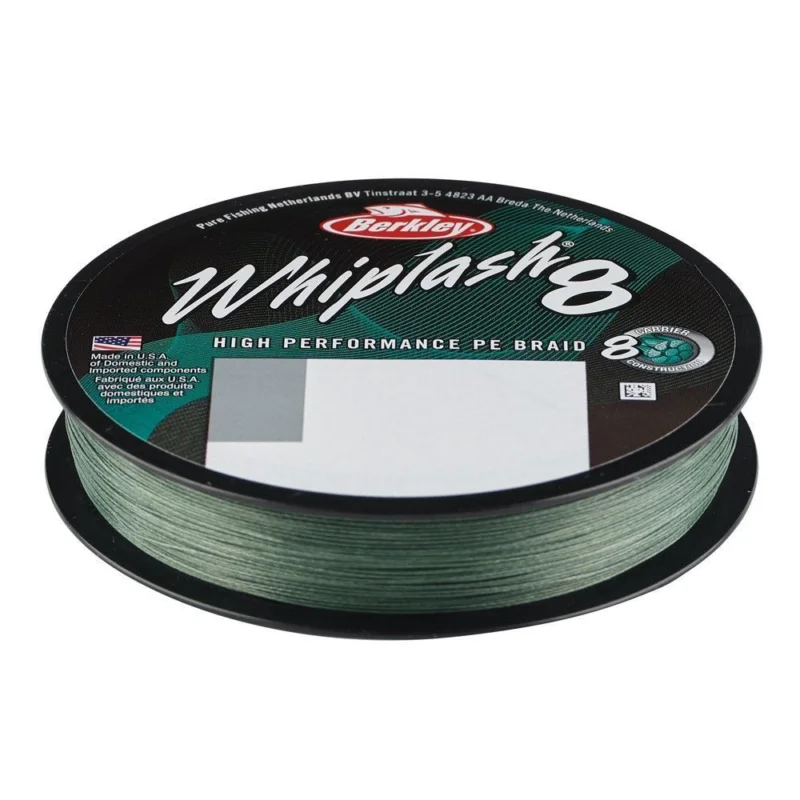 Łatwy zwrot Plecionka Berkley Whiplash 8 150m 0.12mm zielona