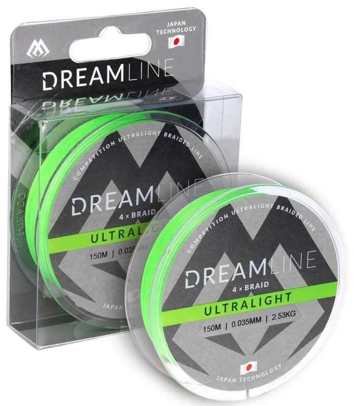 Plecionka Mikado Dreamline UL 0.035mm 2.53kg 150m Fluo Zielona Szybka wysyłka