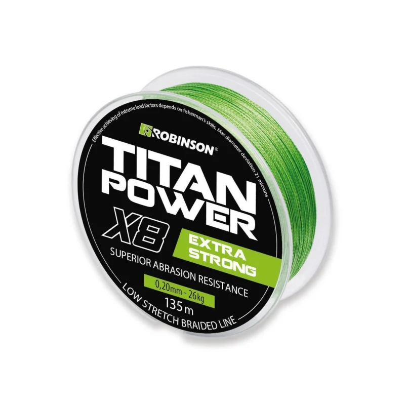 Zniżka Plecionka Robinson Titan Power X8 0,10mm, 135m, Zielona