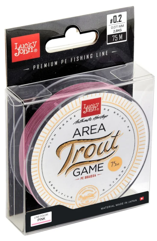 Plecionka Lucky John braided line Vanrex Area Trout Game x4 Pink 0.10mm 125m Bestseller