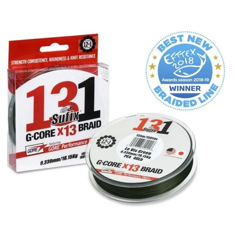 Plecionka Sufix 131 G-Core 0,185mm / 11,4kg / 150m - Zielony Ostatnia szansa