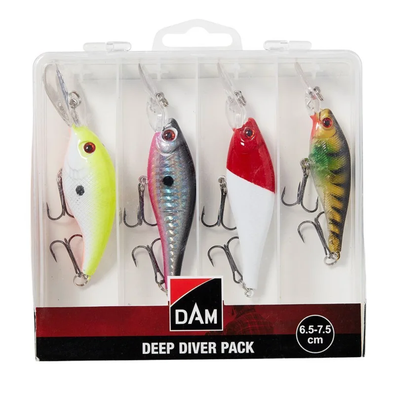 Niska cena Pudełko WoblerówDEEP DIVER 4szt BOX 6.5-7.5CM