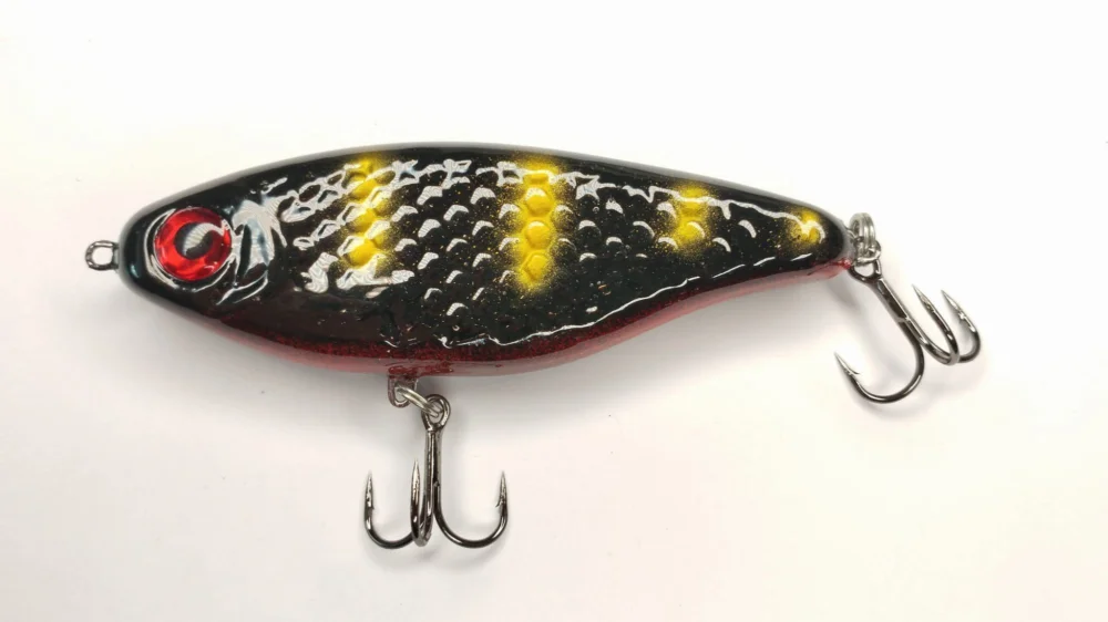Wobler Champion Jerka Efendi 12,5cm/50g - Czarny Złote Paski Tylko do końca tygodnia