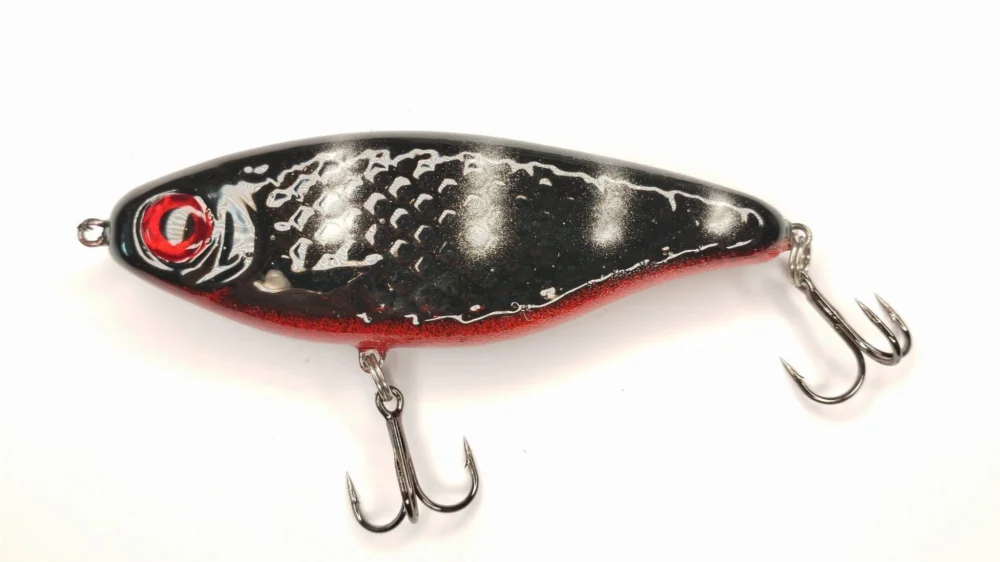 Okazja Wobler Champion Jerka Efendi 12,5cm/50g - Czarny Srebrne Paski