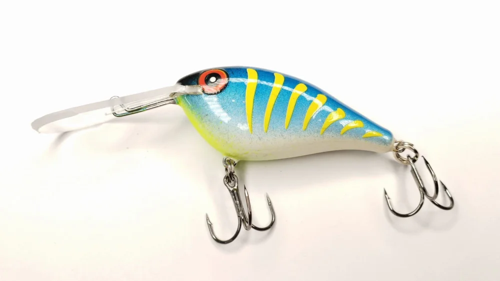 Wobler Champion Troll 7,5cm/21g Niebieski Żółte Paski Wyprzedaż