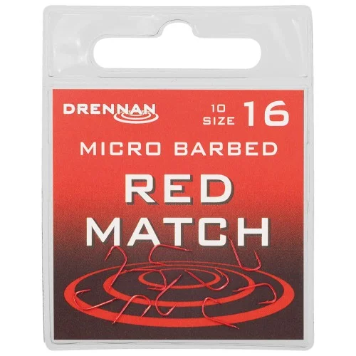 Wysoka jakość Haczyki Drennan Red Match 10 szt.