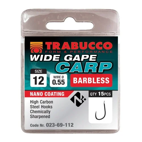 Bezpieczne zakupy Haczyki Trabucco Wide Gape Carp Barbless