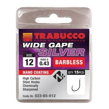 Cena promocyjna Haczyki Trabucco Wide Gape Silver Barbless