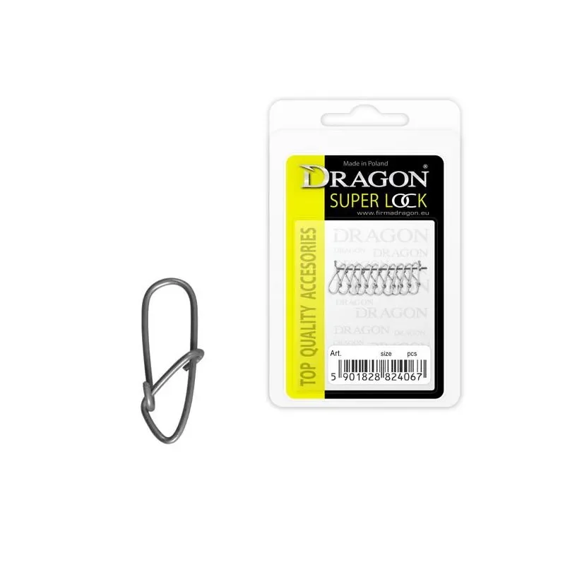 Agrafka wędkarska Super Lock Dragon no.6 10 sztuk Szybka wysyłka