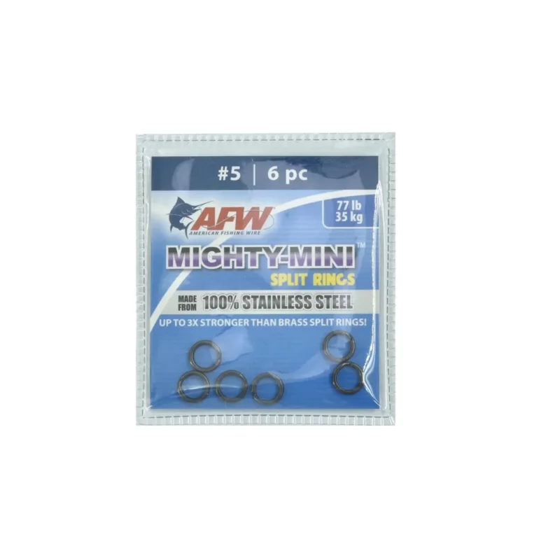 Premium Kółko łącznikowe Mighty Mini American Fishing Wire 35 kg 6 sztuk