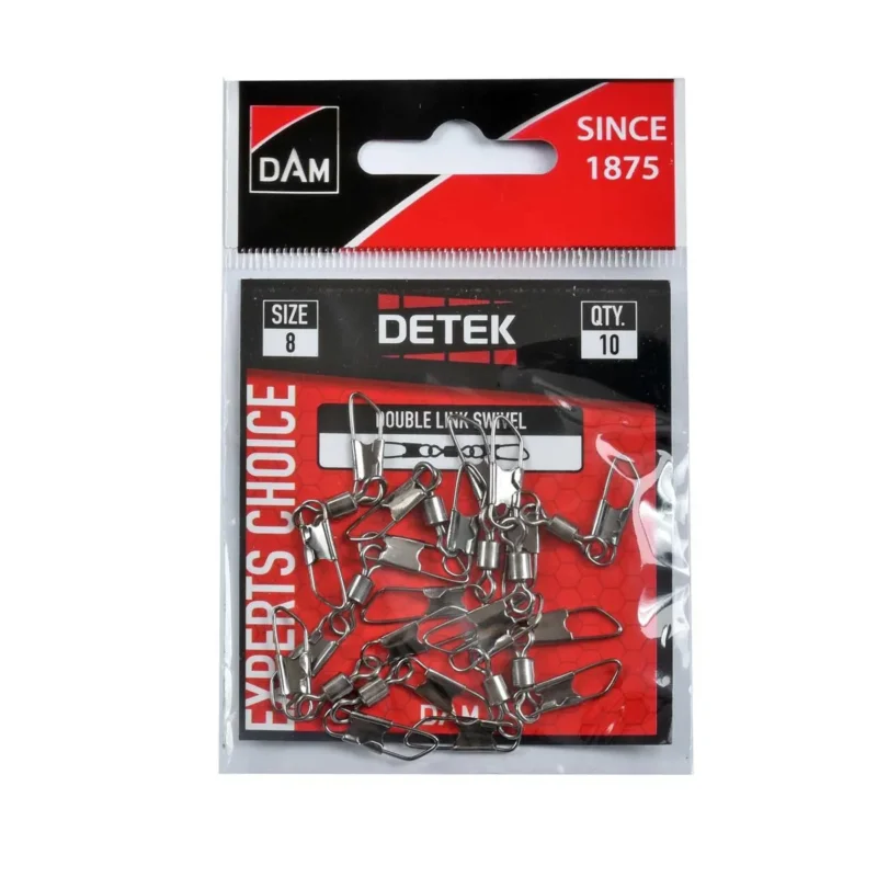 Hit cenowy Krętlik wędkarski DAM Detek Double Link Swivel rozmiar 8 10 sztuk
