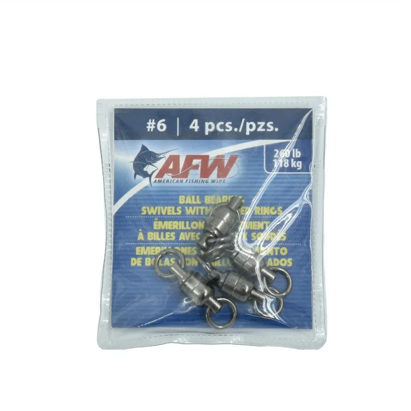Ostatnie sztuki Krętlik wędkarski łożyskowany American Fishing Wire Mosiądz 118kg 4 sztuki