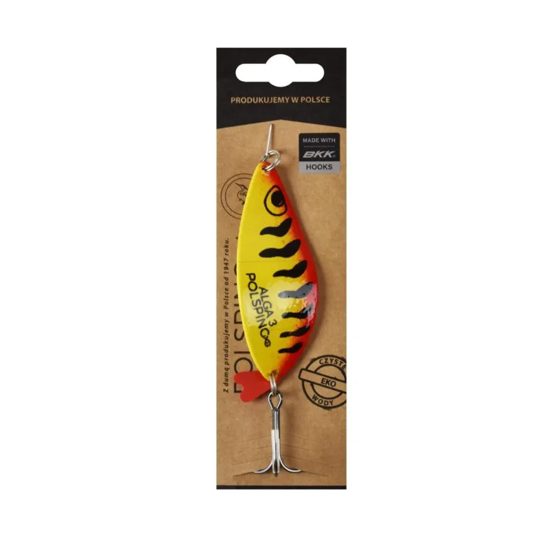 Błystka wahadłowa Polsping Alga Yellow Tiger "3" 30g Ostatnie sztuki