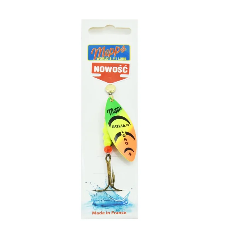 Darmowy zwrot Błystka obrotowa Mepps Aglia Long fluo tiger 4 17g
