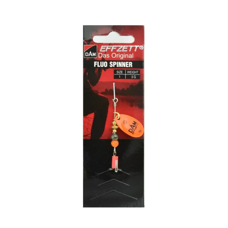 Łatwy zwrot Błystka obrotowa Effzett Fluo Spinner 1 3g orange