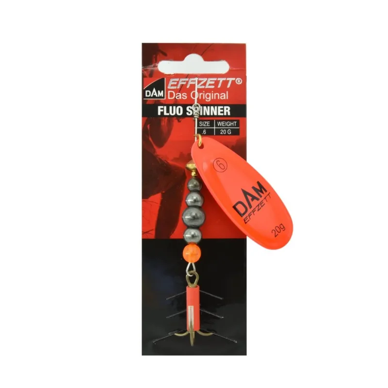 Łatwy zwrot Błystka obrotowa Effzett Fluo Spinner 6 20g red