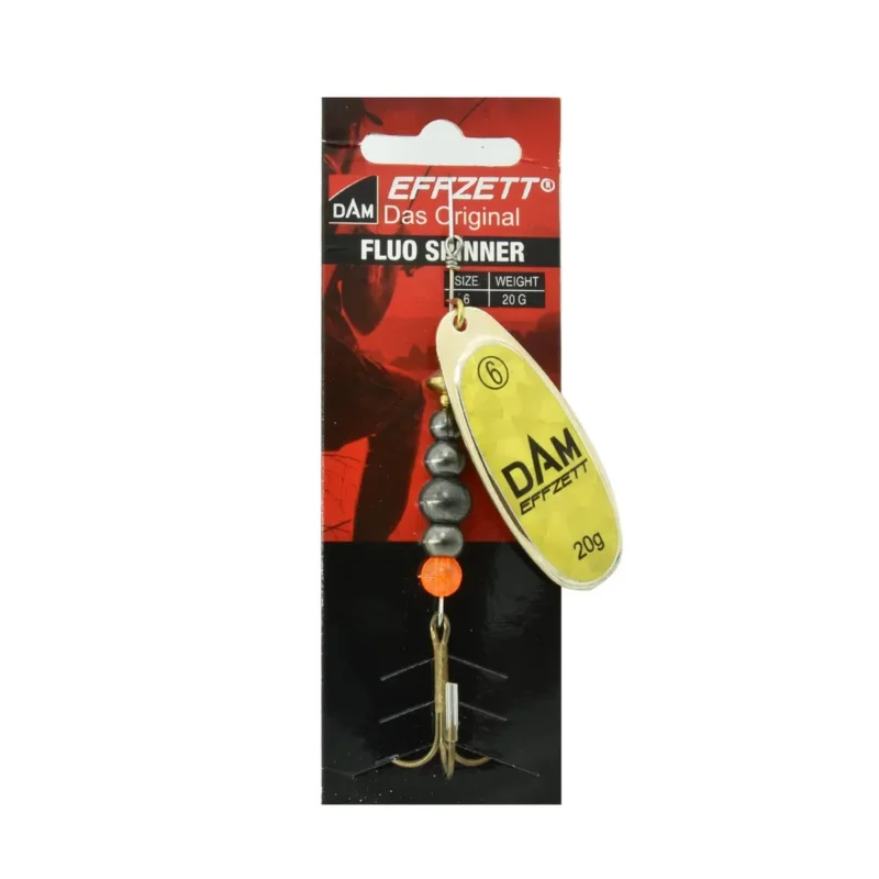Rabat Błystka obrotowa Effzett Fluo Spinner 6 20g gold prisma