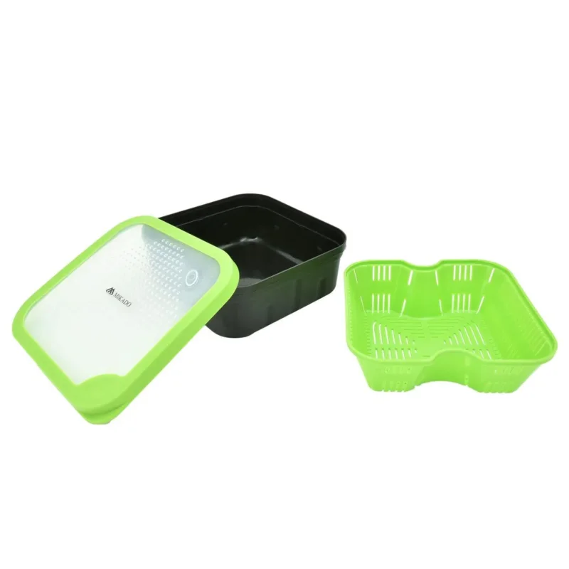 Rabat Pudełko Mikado zamykane z sitkiem do namaczania pelletu G020 17x17x6.5cm pojemność 1.5 litra