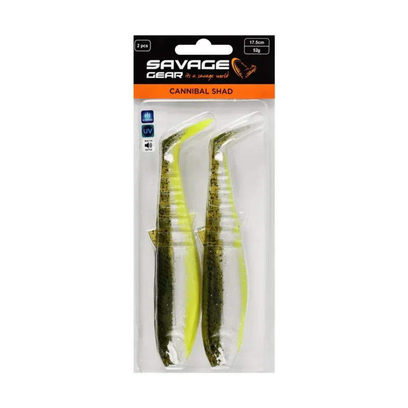 Przynęta kopyto Cannibal Shad Savage Gear 17.5cm G.P.Yellow 2 sztuki Promocja